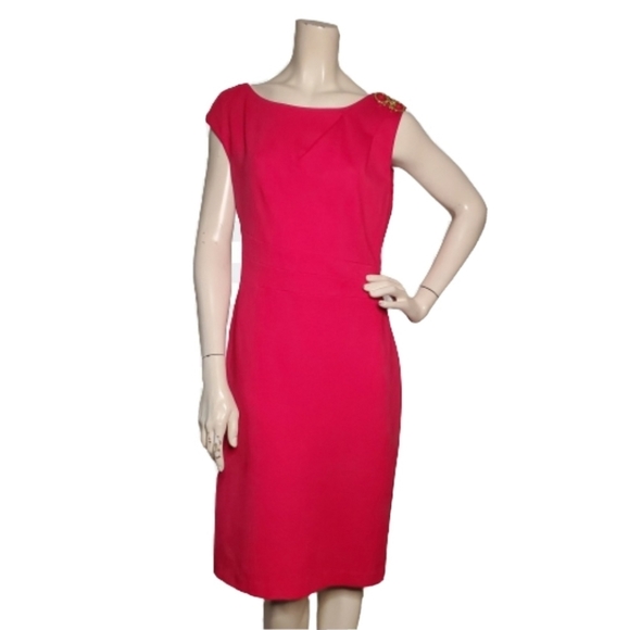 Kay Unger Dresses & Skirts - Kay Unger Dress Women's 8 Hot Pink Sleeveless Knee Length Sheath